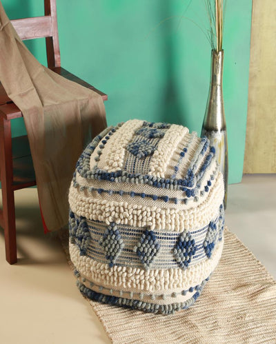 Dynamic Macrame Sqaure Ottomon Cotton Pouf | 18 x 17 inches