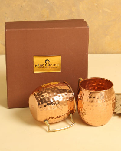 Cherished Copper Mugs | Set Of 2 | 4 x 4 inches | 500ml