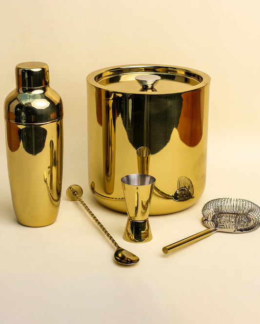 Golden Stainless Steel Ice Bucket | Only Single Bucket