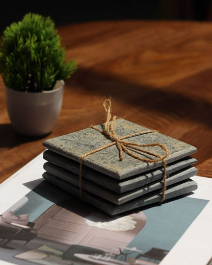 Square Slate Coasters | Set of 4