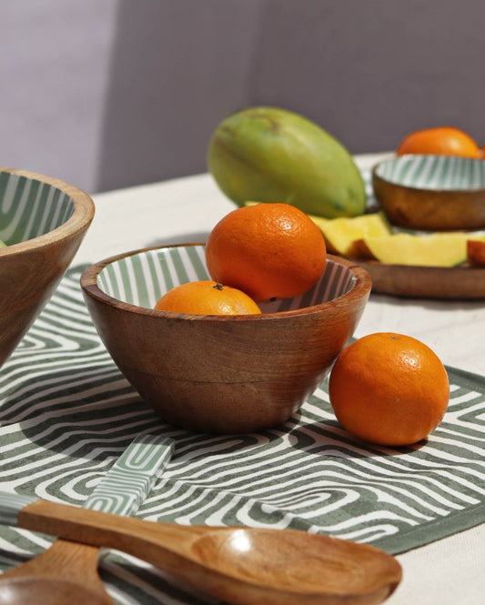 Jade Mango Wood Snack Bowl