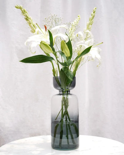 Tinted Grande Glass Vase Grey