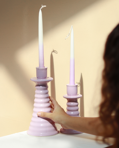 Lilac Coil Candle Holder Large (11 inch)