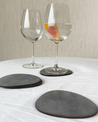 Frosted Glass Coasters | Set Of 4 Brown