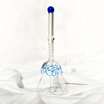 Blue Glass Ringing Bell