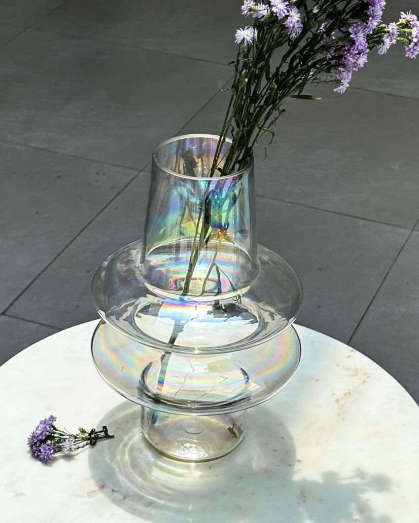 Ripple Glass Vase | 8 x 12 inches