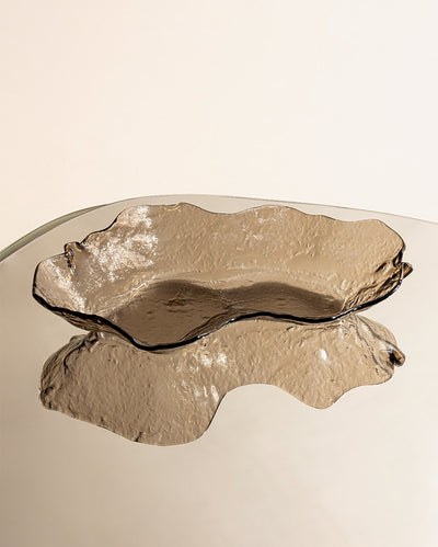 Ember Lava Dusk Brown Glass Accent Bowl