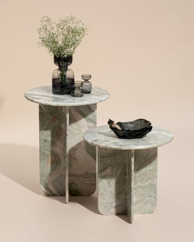 Juno Norge Green Marble Side Table