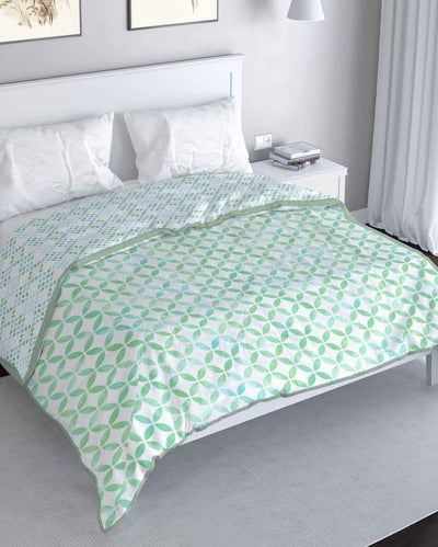 Snuglayer Sea Green Pure Cotton Double Bed Dohar | 88 x 100 inches