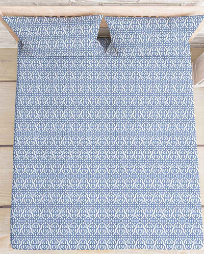 Plushwink Blue Polycotton Super King Bed Sheet With Pillow Covers | Pack of 3