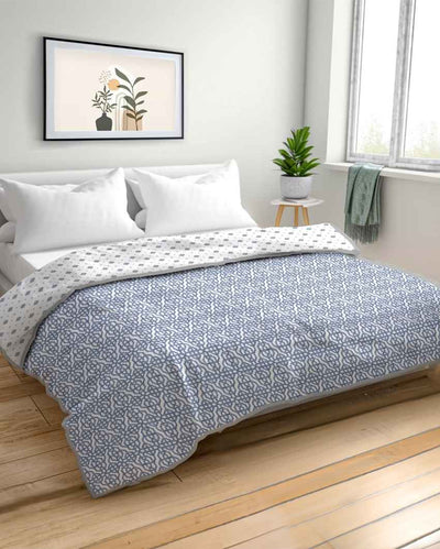 Chillfold Blue Cotton Double Bed Dohar | 87 x 94 inches