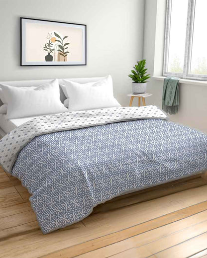Chillfold Blue Cotton Double Bed Dohar | 87 x 94 inches