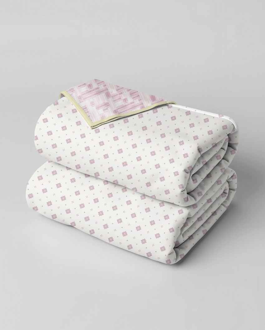 Quiltloom Pink Cotton Single Bed Dohars | Set of 2 | 60 x 88 inches