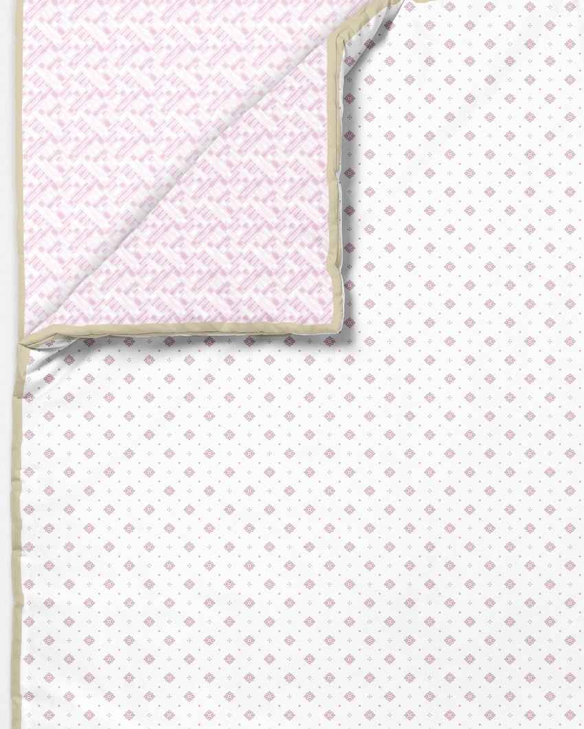 Quiltloom Pink Cotton Single Bed Dohars | Set of 2 | 60 x 88 inches