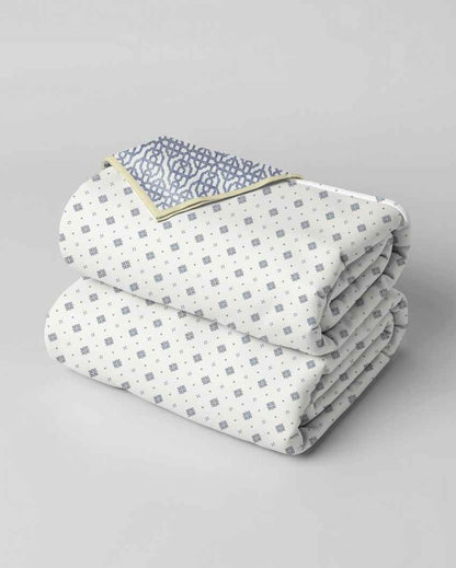 Velvetnest Blue Cotton Single Bed Dohars | Set of 2 | 61 x 88 inches