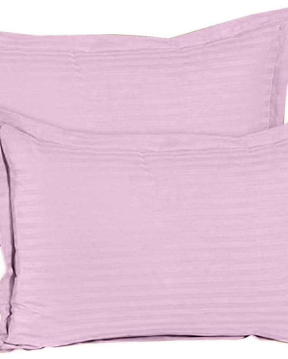 Plushduo Baby Pink Cotton Satin Crib Bed Sheet With Pillow Covers | Pack of 3