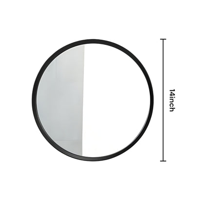 Aesthetic Black Round Wall Mirror