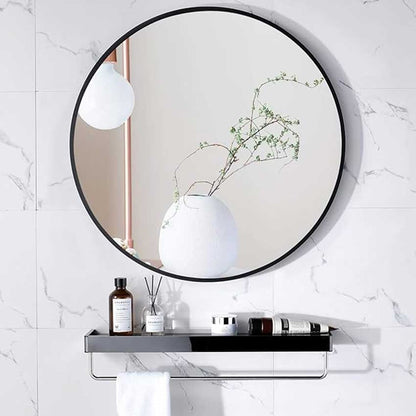 Aesthetic Black Round Wall Mirror