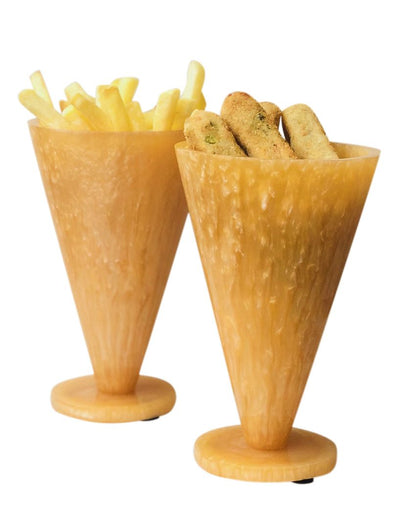 Cone Shaped Wooden Snack Holder | 4 x 6 inches