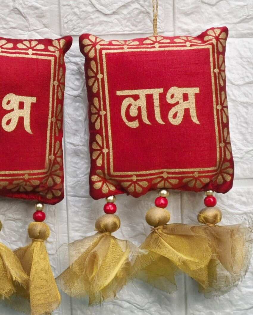 Sustainable Shubh-Labh Door Hangings | 4 inches