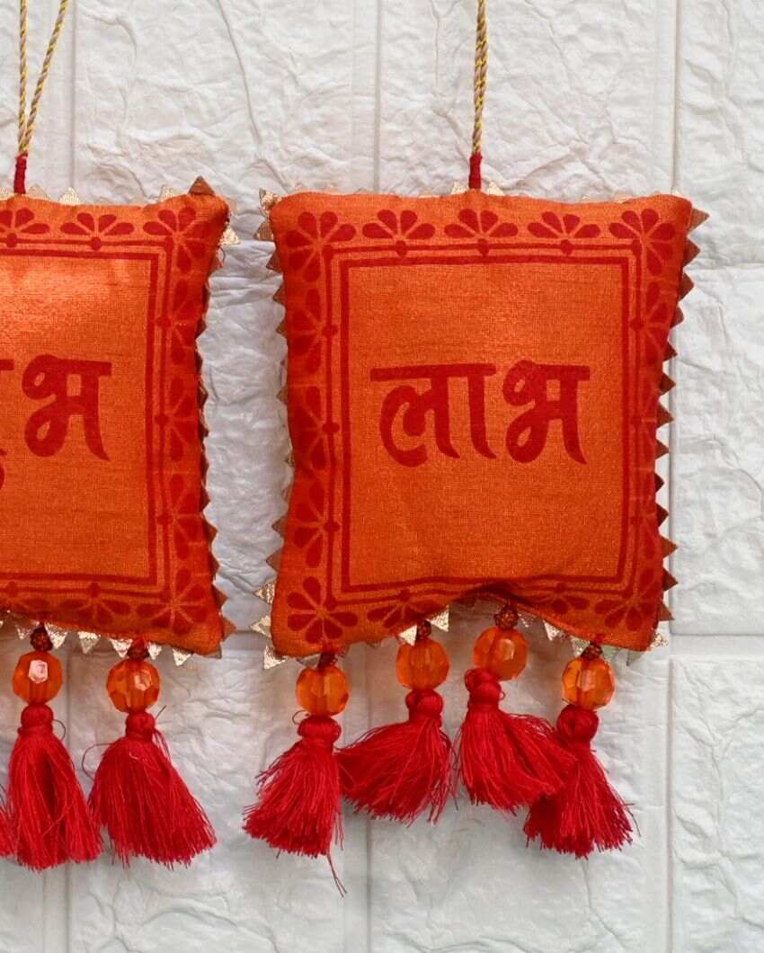 Sustainable Shubh-Labh Door Hangings | 4 inches