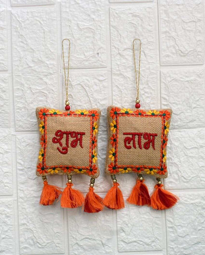 Sustainable Shubh-Labh Door Hangings | 4 inches