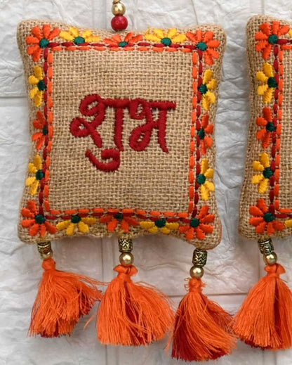 Sustainable Shubh-Labh Door Hangings | 4 inches