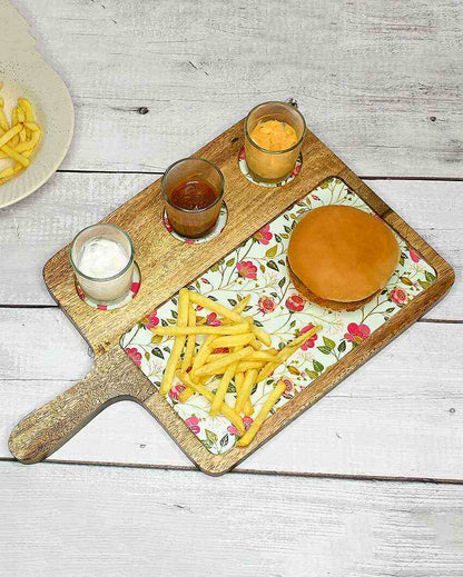 Blossom Mango Wood Serving Platter | 9 x 15 inches