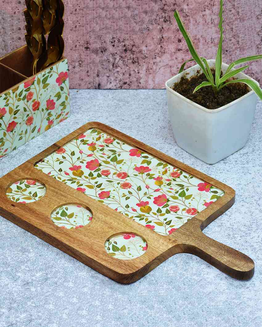 Blossom Mango Wood Serving Platter | 9 x 15 inches