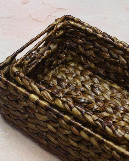 Cane Table Baskets | Set Of 2