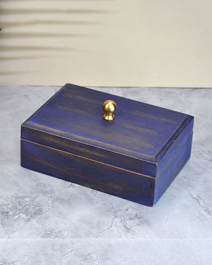 Multipurpose Wooden Knob Box | 9 x 9 x 3 inches