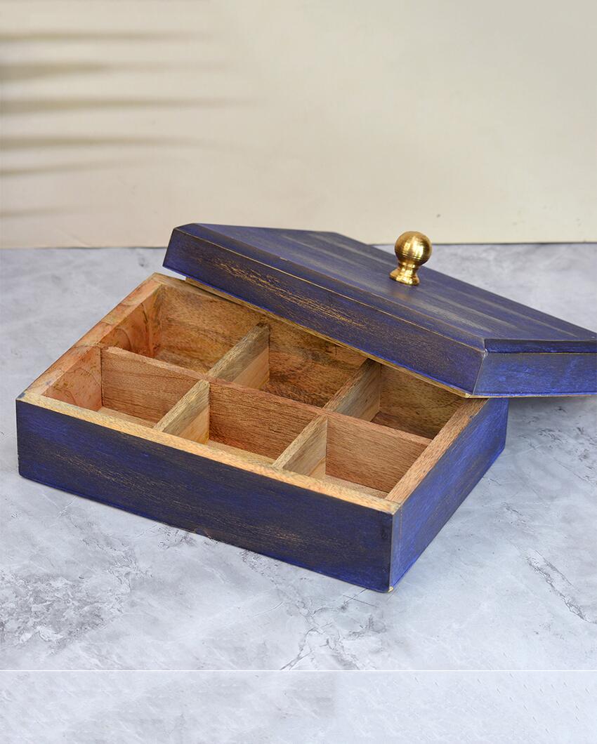 Multipurpose Wooden Knob Box | 9 x 9 x 3 inches