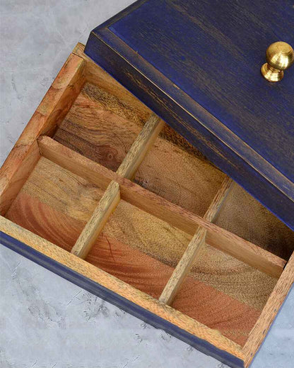 Multipurpose Wooden Knob Box | 9 x 9 x 3 inches