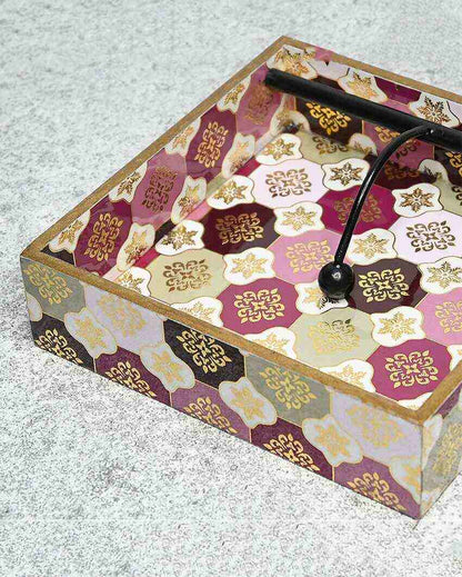 Turkish Pattern Wooden Tissue Holder | 8 x 8 x 2 inches