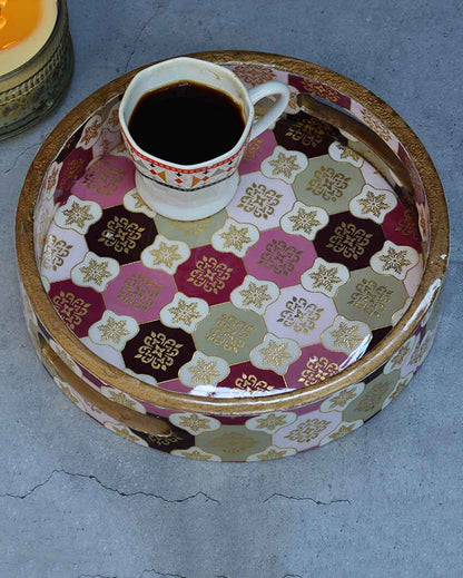 Turkish Pattern Round Wooden Trays | Set Of 3