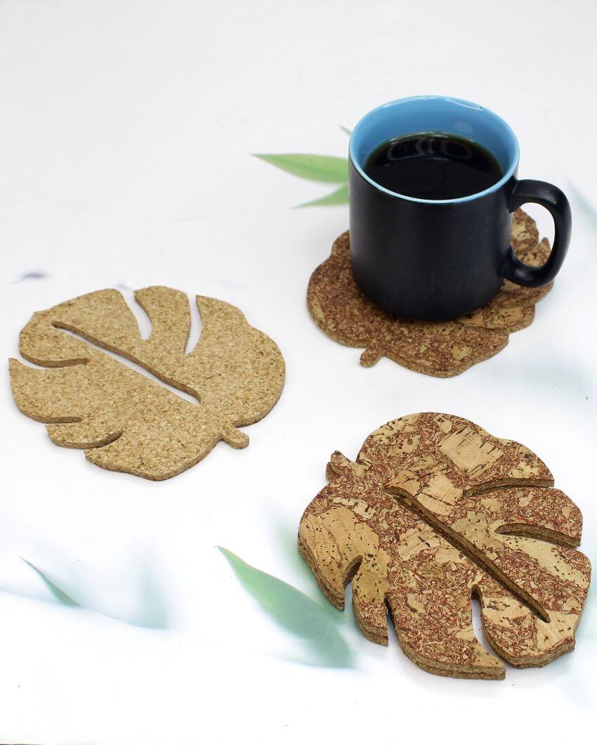 Leaf Design Coasters | Set Of 8 | 5 x 5 inches