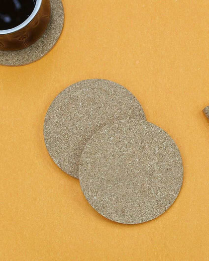 Minimalist Cork Coasters | Set Of 12 | 4 inches