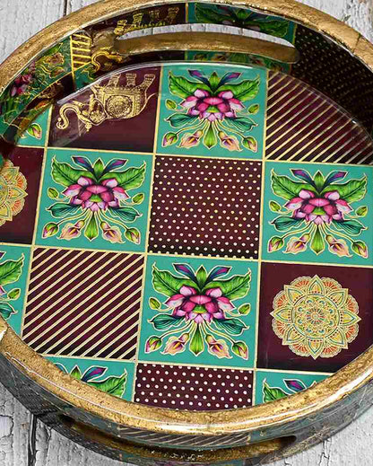 Rajasthani Wooden Round Trays | Set Of 3