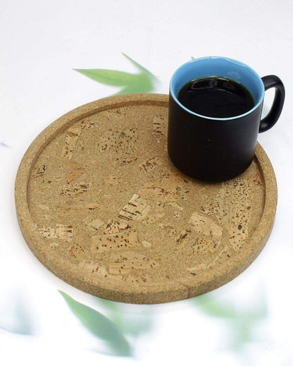 Classy Cork Round Serving Tray | 9 inches