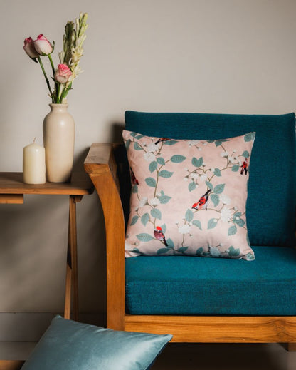 Mallika Printed Velvet Cushion Covers | 16 x 16 inches