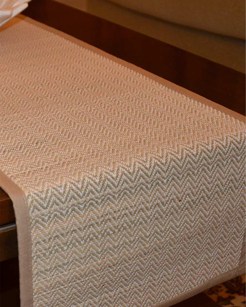 Fawn Madurkathi Chevron Table Runner | 60x12 inches