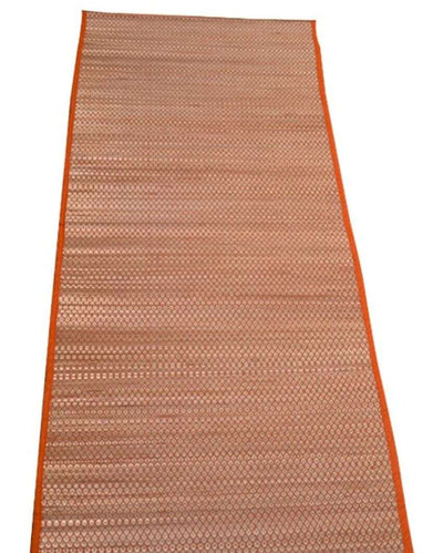 Traditional Style Madurkathi Floor Mat Orange