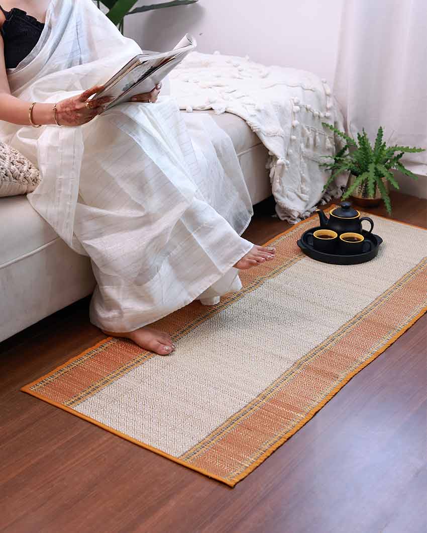 Mustard Natural Madurkathi Floor Mat | 60 x 24 inches