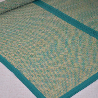 Teal Madurkathi Floor Mat | 60 x 36 inches