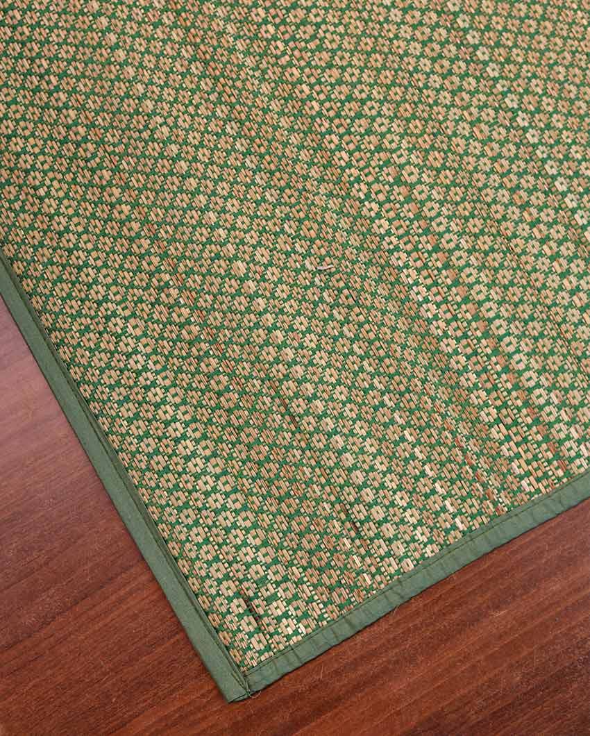 Olive Green Madurkathi Floor Mat | 36 x 24 inches