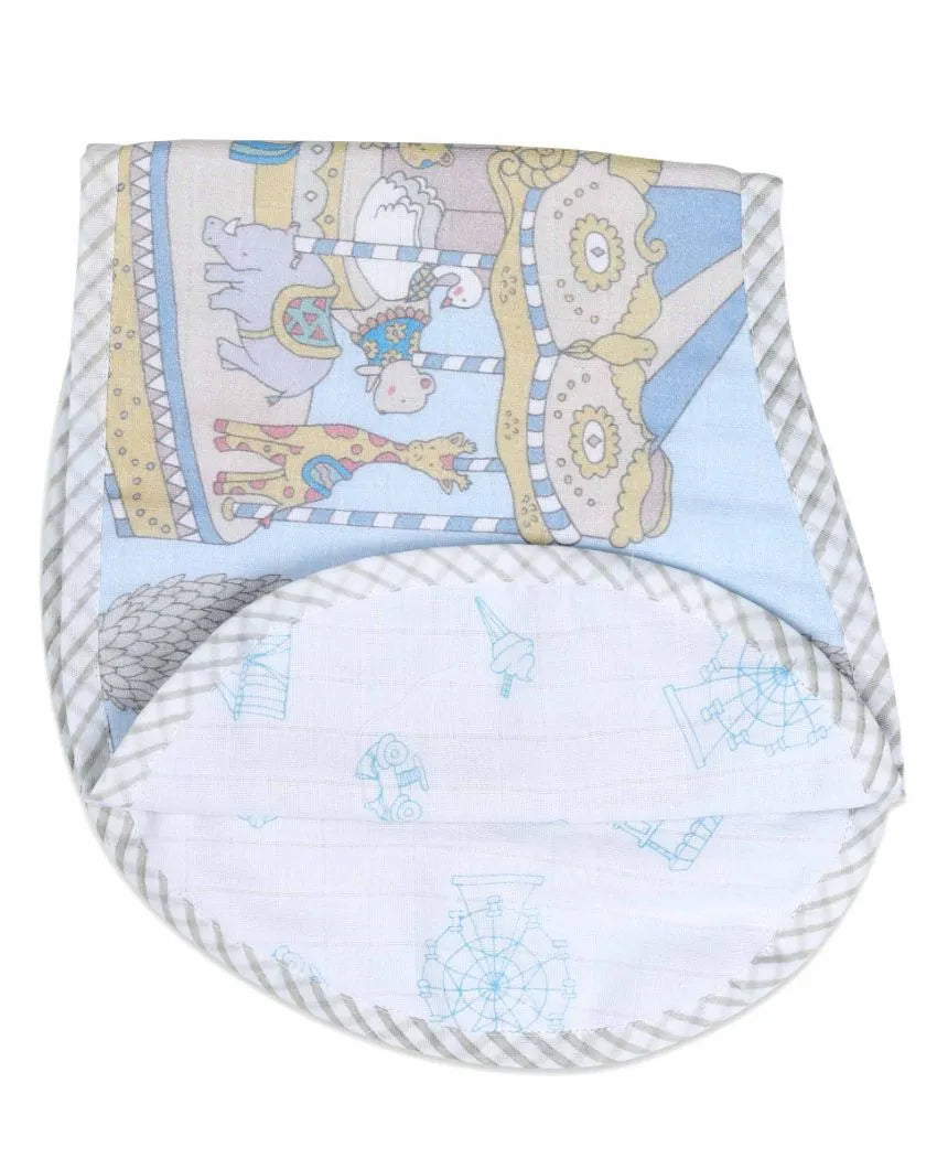 Carnival Multicolor Organic Muslin Burp Cloth & Bib | 22 x 10 inches