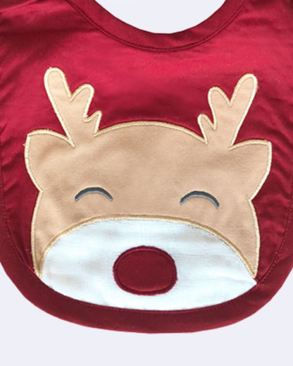 Rudolph Festive Christmas Bib | 9 x 7 inches