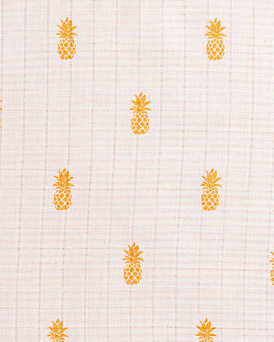 Cozy Pineapple Organic Muslin Blanket | 27 x 27 inches