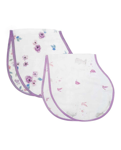 Bloom Bunny Bamboo Muslin Burp Cloth & Bib | Set of 2 | 22 x 10 inches