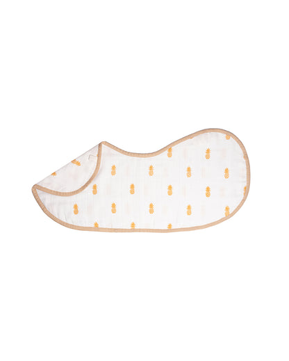 Handy Pineapple Muslin Burp Cloth & Bib | Set of 2 | 22 x 8 inches